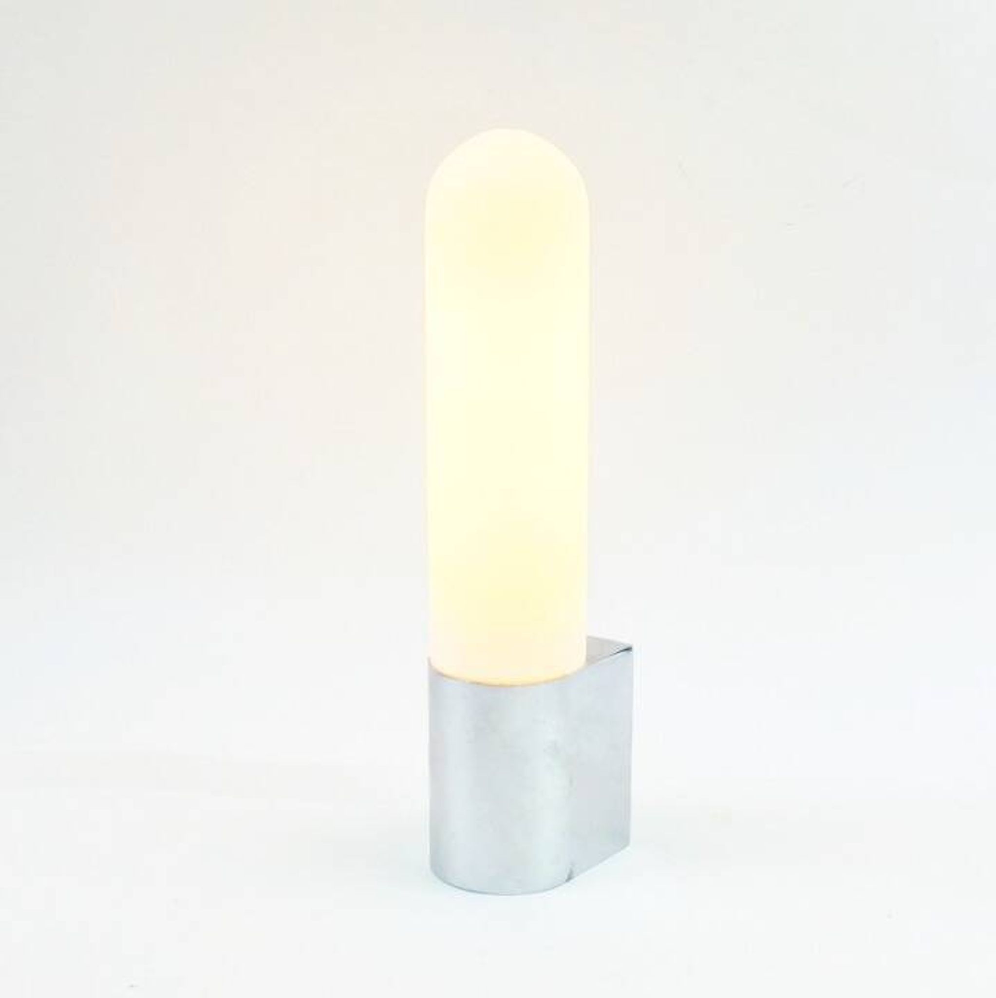 Set of 3 Mid Century Opaline Glass & Chrome Wall Lights from Limburg, 1970s