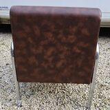 Vintage armchair in brown Skai