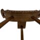 Vintage Spanish chair stool brutalist design wood