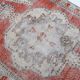 Red & Beige Handmade Turkish Vintage Rug, 126x213Cm