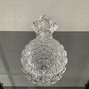 Vide-poche bonbonnière ananas vintage en cristal