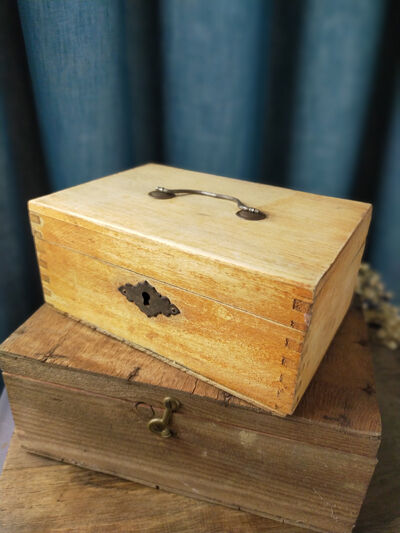 Two wooden boxes