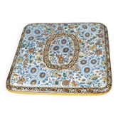 Ancien dessous de plat en faïence de Gien france modèle indienne des années 1940