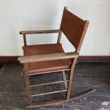 Pair of folding safari armchairs 1950