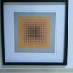 Tableau Vintage Art Optique - Victor Vasarely CTA-102 Frame 40x40cm