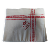 Damask cotton tablecloth monogram BD 129 x 155 cm