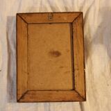 Wooden frame and gilding, laurier linen