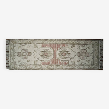 2 x 6 Ft-Wool\Cotton Handwoven Kilim Runner, Home Decor, Lobby, Bed Side Runner, Balcony Rug/CARPET.