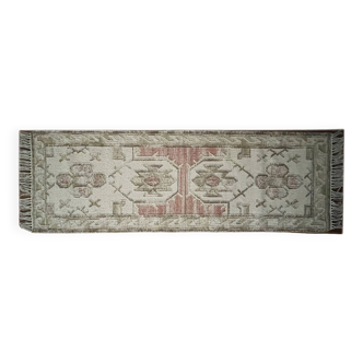 2 x 6 Ft-Wool\Cotton Kilim Runner tissé à la main, décoration intérieure, hall d’entrée, coureur côté lit, tapis/tapis de balcon.