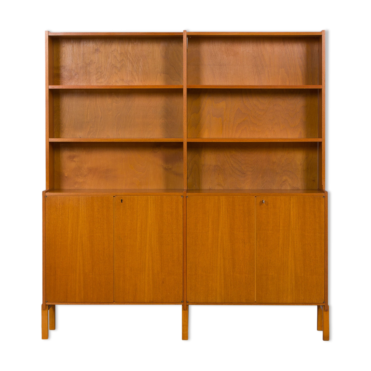 Unité murale indépendante scandinave avec armoire de bar, Norvège années 1960
