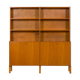 Unité murale indépendante scandinave avec armoire de bar, Norvège années 1960