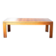 1970s "Fox Hunt" Design Rectangular Cherry Wood Inlaid Coffee Table