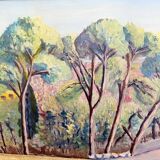 Table of the 50s. Provencal landscape.