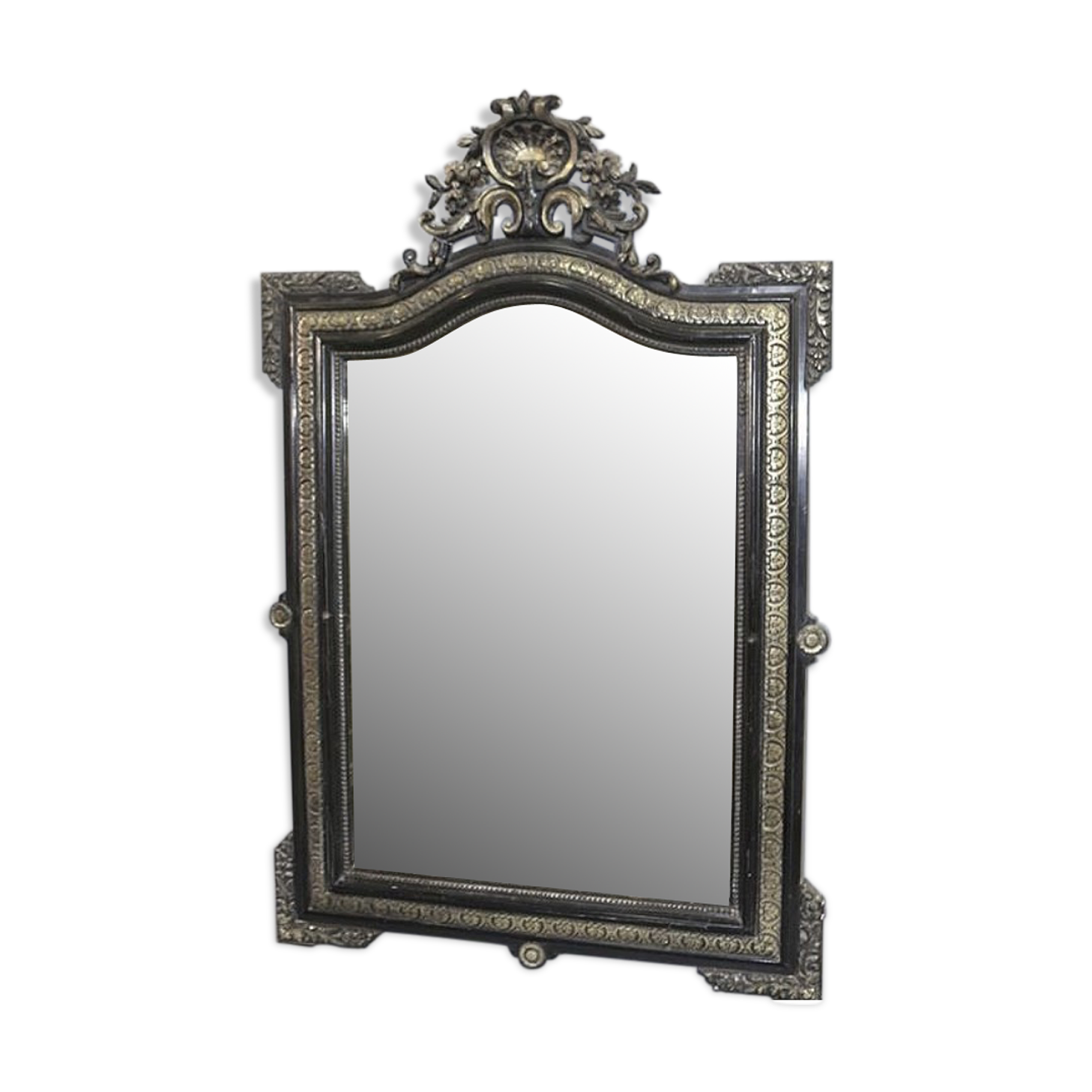 Mirror Napoleon III blackened wood