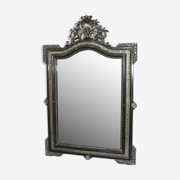 Miroir Napoléon III bois noirci