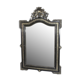 Mirror Napoleon III blackened wood