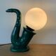 1980s Saxophone Lamp Vintage Ceramic Globe Jazz