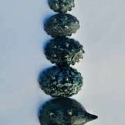 Ensemble de 6 hérissons empilables en bronze Walter Bosse pour Silex