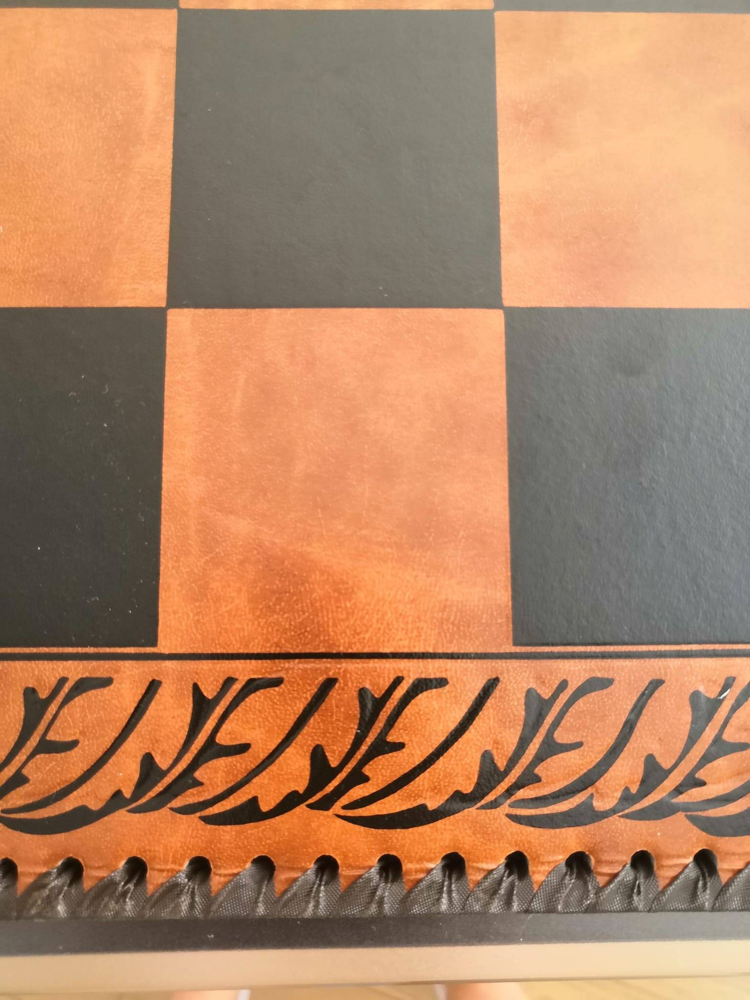 Reynard the Fox Leather Chessboard