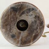 Pair of vintage lamps in natural stone and alabaster, PEGASAM style