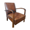 Authentic vintage leather armchair