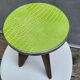 Vintage pop design stool 1950 • granny green leather