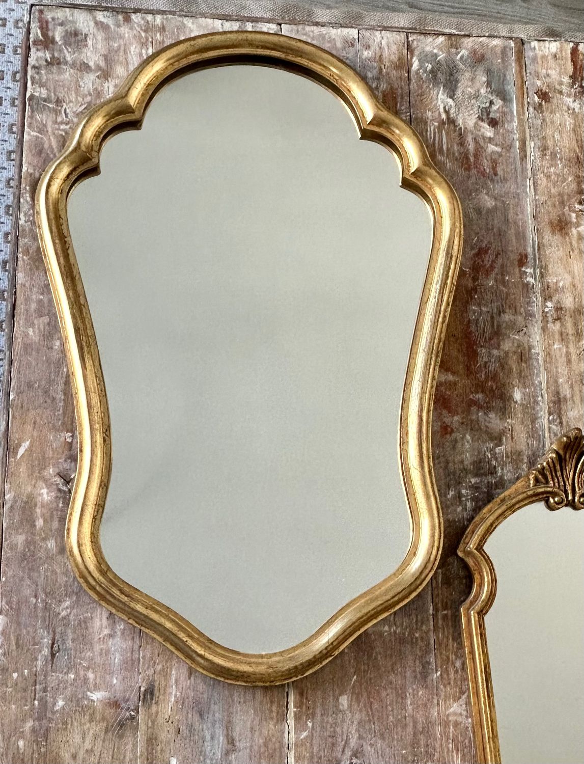 Old golden mirror