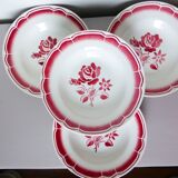4 vintage soup plates