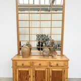 Buffet & Mirror XXL "Workshop Spirit" Set – Patinated Pine