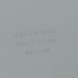 Ceramic dish from the faiencerie of M.B.F.A Pornic model sidonie blue
