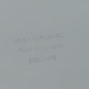 Ceramic dish from the faiencerie of M.B.F.A Pornic model sidonie blue