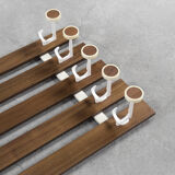 Vintage Mid-Century Scandinavian Modern Teak Wall Coat Rack, 1950s