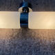Wall light design in opaline and chrome metal
