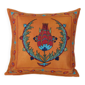 Vintage embroidered cushion cover 51x51 cm