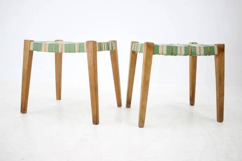 Pair of Midcentury Stools or Tabourets, 1950s