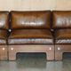 Sigurd Ressell for Vatne Mobler Leather Sofa Hardwood Art Deco