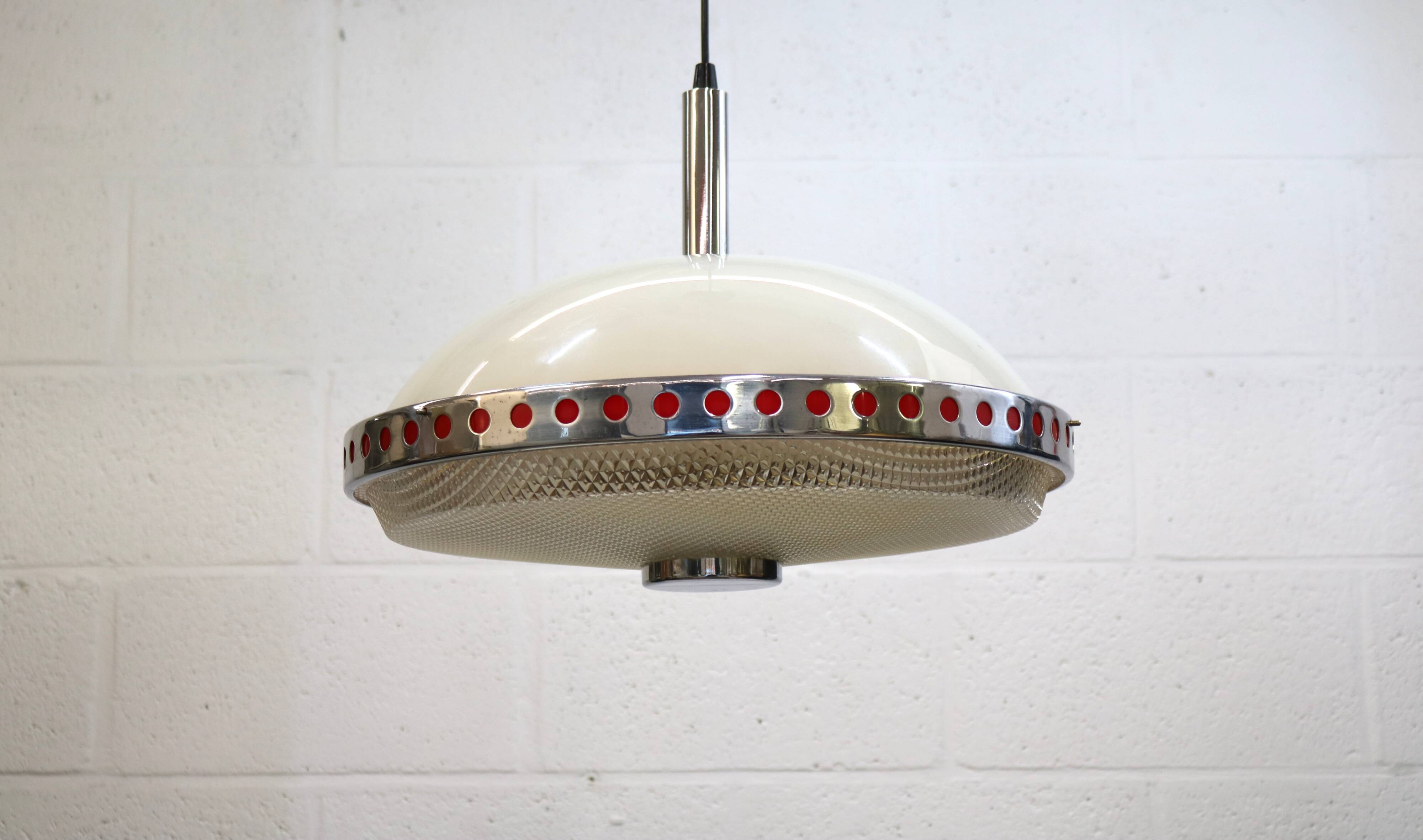Space age plastic UFO ceiling lamp *** Massive *** Belgian design