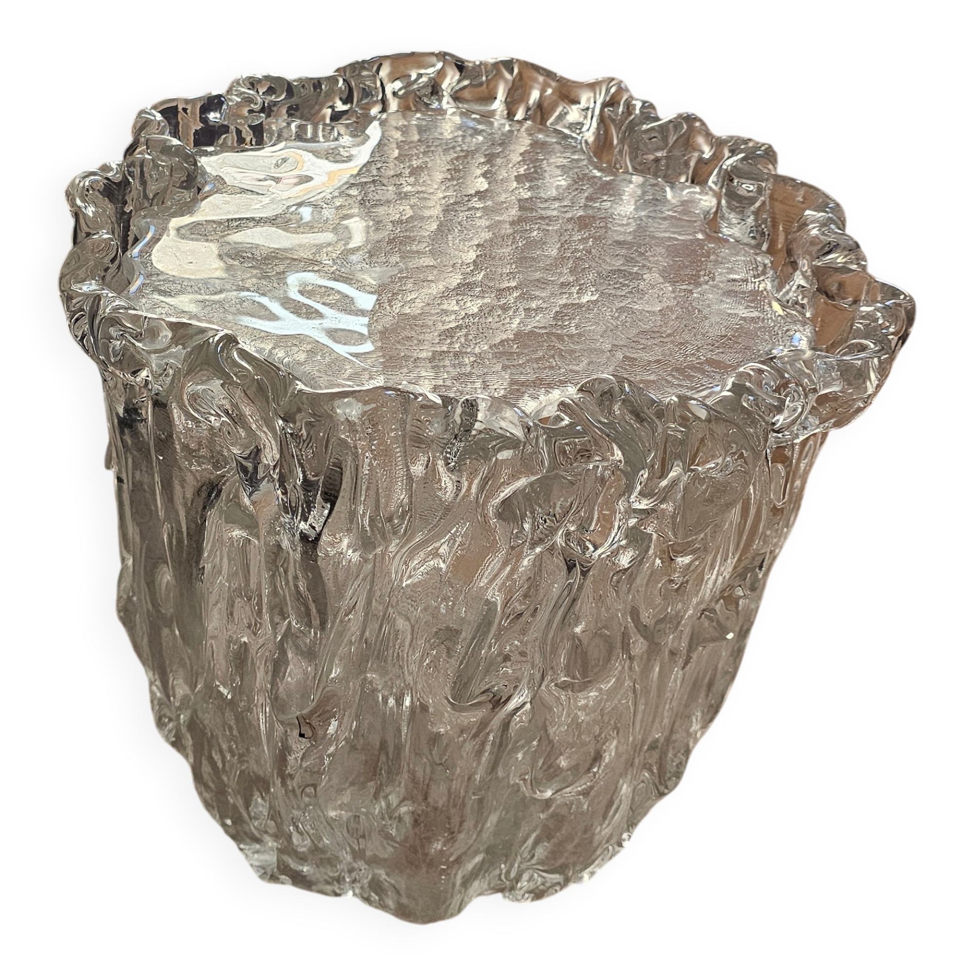 Glass side table
