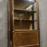 Louis XV style display cabinet in mahogany and gilded bronze circa 1850
