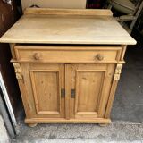 Meuble billot 2 porte en pin