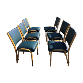 Lot de 6 chaises steiner modèle bow wood