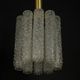 Pair of Murano glass and brass chandeliers