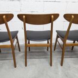 Set of 4 Farstrup Mobler chairs model 210 Danish Scandinavian 1960