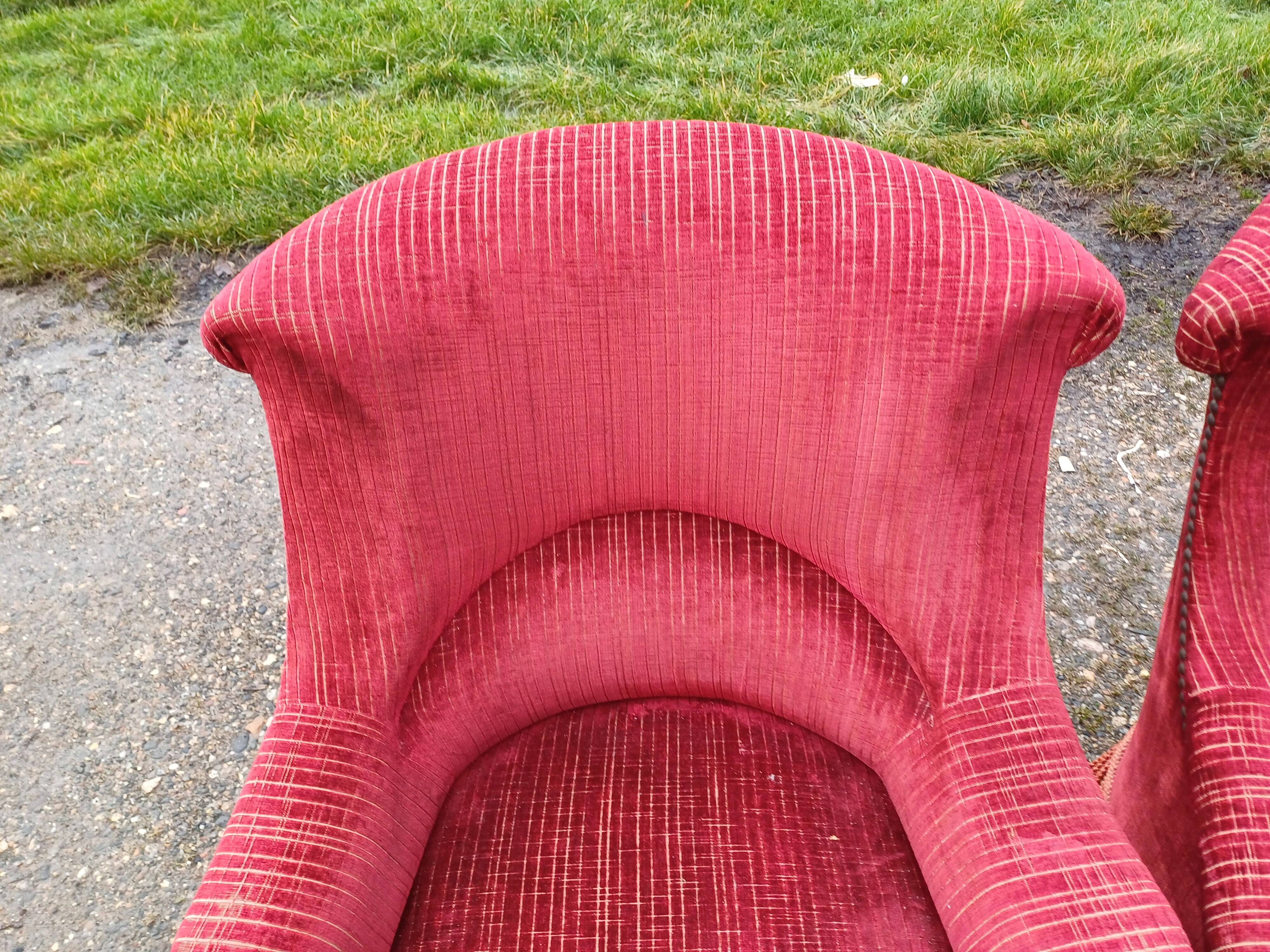 Pair of Napoleon III Frog Armchairs