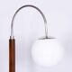 Restored ArtDeco Floor Lamp, J. Halabala, UP Zavody, Walnut, Czechia, 1930s