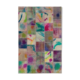 Hand-knotted turkish vintage 200 cm x 304 cm multicolor patchwork carpet