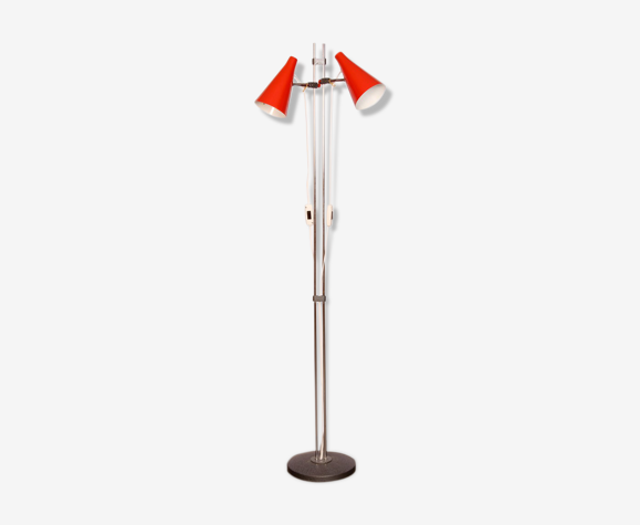 Lampadaire vintage en métal par Josef Hurka pour Lidokov, 1960