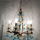 Chandelier with pearl grapevines