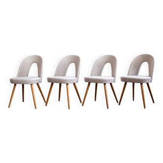 Vintage Czechoslovak Dining Chairs by Antonín Šuman for Mier Topoľčany, Set of 4, 1960s