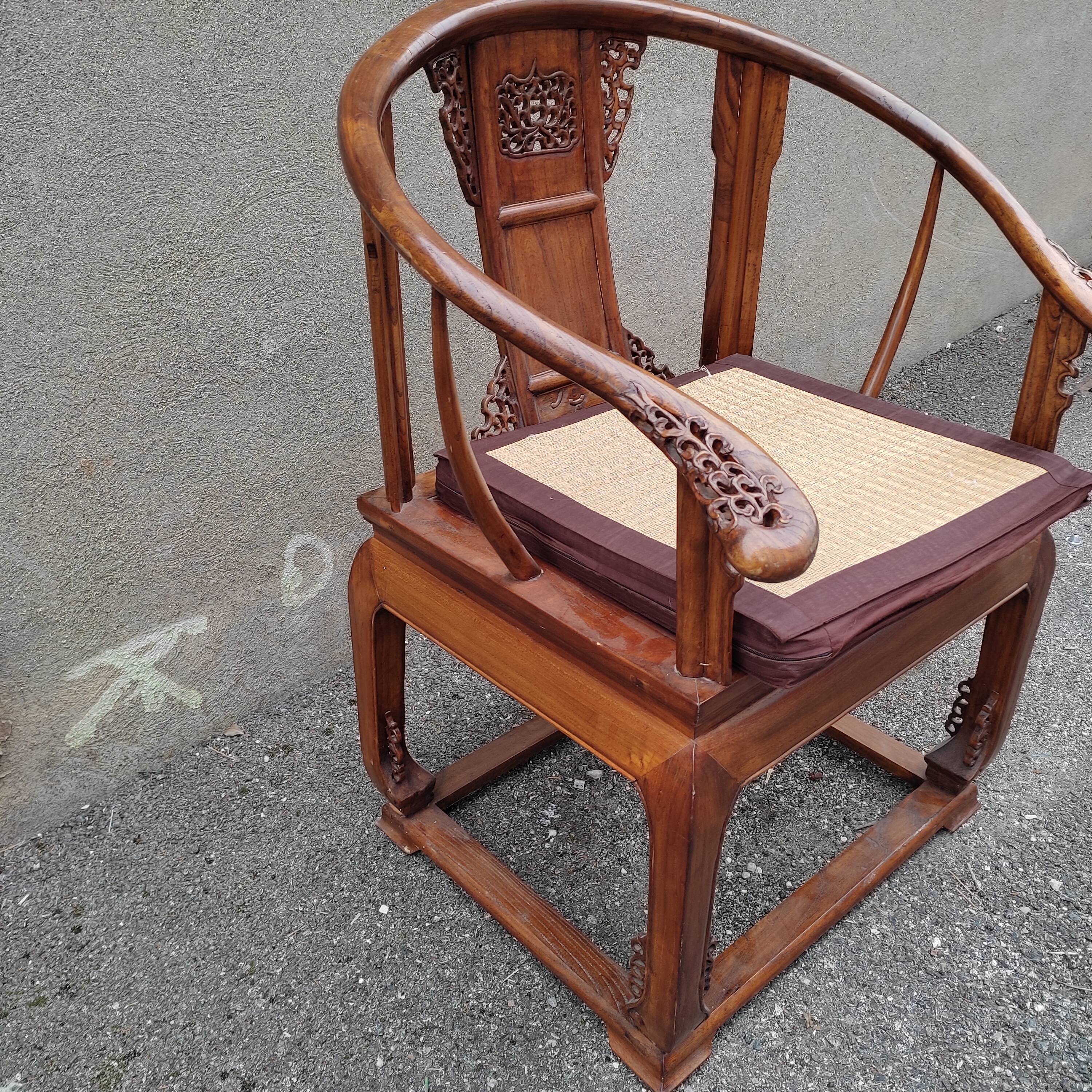 Chinese horseshoe armchair